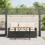 Sofá jardín de 3 plazas con cojín y mesa negro ratán sintético by , Outdoor sofas - Ref: Foro24-4103854, Price: 276,70 €, Dis...