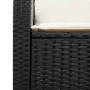 Sofá jardín de 3 plazas con cojín y mesa negro ratán sintético by , Outdoor sofas - Ref: Foro24-4103854, Price: 276,70 €, Dis...