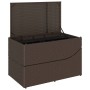 Tumbona plegable con cojín y espacio marrón ratán sintético by , Loungers - Ref: Foro24-4104226, Price: 233,92 €, Discount: %