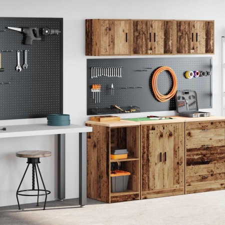 Armarios 2 uds para garaje madera ingeniería antigua madera von , Armarios industriales - Ref: Foro24-3328276, Preis: 81,87 €...
