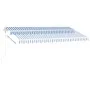Automatische Markise LED-Windsensor blau und weiß 450x350 cm von vidaXL, Markisen - Ref: Foro24-3069651, Preis: 778,45 €, Rab...