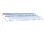 Automatische Markise LED-Windsensor blau und weiß 450x350 cm von vidaXL, Markisen - Ref: Foro24-3069651, Preis: 807,83 €, Rab...