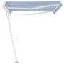 Blue and white automatic standing awning 400x300 cm by vidaXL, Awnings - Ref: Foro24-3069546, Price: 745,08 €, Discount: %