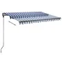 Blue and white automatic standing awning 300x250 cm by vidaXL, Awnings - Ref: Foro24-3069706, Price: 422,18 €, Discount: %