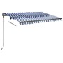 Toldo de pie automático azul y blanco 300x250 cm de vidaXL, Toldos - Ref: Foro24-3069706, Precio: 445,43 €, Descuento: %