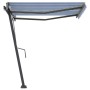 Toldo de pie automático azul y blanco 300x250 cm de vidaXL, Toldos - Ref: Foro24-3069706, Precio: 445,43 €, Descuento: %