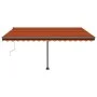 Automatische Markise LED-Windsensor Orangebraun 450x300 cm von vidaXL, Markisen - Ref: Foro24-3069775, Preis: 778,07 €, Rabat...