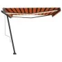 Automatische Markise LED-Windsensor Orangebraun 450x300 cm von vidaXL, Markisen - Ref: Foro24-3069775, Preis: 778,07 €, Rabat...