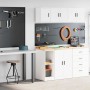 Armarios 2 uds para garaje madera de ingeniería blanco by , Armarios industriales - Ref: Foro24-3328260, Price: 67,80 €, Disc...