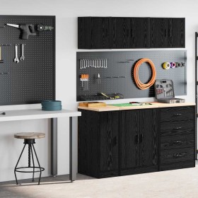 Armarios 2 uds para garaje madera de ingeniería negro de , Armarios industriales - Ref: Foro24-3328288, Precio: 77,34 €, Desc...