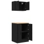 Armarios 2 uds para garaje madera de ingeniería negro by , Armarios industriales - Ref: Foro24-3328306, Price: 160,60 €, Disc...
