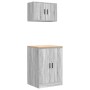 Armarios 2 uds para garaje madera ingeniería gris sonoma de , Armarios industriales - Ref: Foro24-3328310, Precio: 123,76 €, ...
