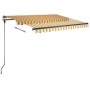 Gelb-weiße Markise mit manuell ausziehbarem Fuß, 350 x 250 cm von vidaXL, Markisen - Ref: Foro24-3069718, Preis: 342,12 €, Ra...