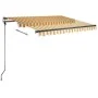 Toldo de pie retráctil manual amarillo y blanco 350x250 cm de vidaXL, Toldos - Ref: Foro24-3069718, Precio: 354,65 €, Descuen...