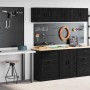 Armarios 2 uds para garaje madera de ingeniería negro de , Armarios industriales - Ref: Foro24-3328333, Precio: 167,96 €, Des...