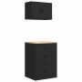 Armarios 2 uds para garaje madera de ingeniería negro de , Armarios industriales - Ref: Foro24-3328333, Precio: 167,96 €, Des...