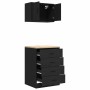 Armarios 2 uds para garaje madera de ingeniería negro de , Armarios industriales - Ref: Foro24-3328333, Precio: 167,96 €, Des...