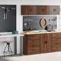 Armarios 2 uds para garaje madera ingeniería marrón roble by , Armarios industriales - Ref: Foro24-3328338, Price: 133,35 €, ...