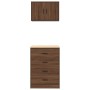 Armarios 2 uds para garaje madera ingeniería marrón roble by , Armarios industriales - Ref: Foro24-3328338, Price: 133,35 €, ...