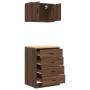Armarios 2 uds para garaje madera ingeniería marrón roble by , Armarios industriales - Ref: Foro24-3328338, Price: 133,35 €, ...
