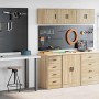 Armarios 2 uds para garaje madera de ingeniería roble sonoma de , Armarios industriales - Ref: Foro24-3328325, Precio: 118,94 €