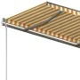 Toldo de pie retráctil manual amarillo y blanco 350x250 cm de vidaXL, Toldos - Ref: Foro24-3069718, Precio: 354,65 €, Descuen...