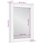 Espejo de baño madera maciza mango marrón 50x70x2,5 cm von , Badezimmermöbel - Ref: Foro24-4017751, Preis: 79,10 €, Rabatt: %