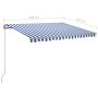 Automatische ausfahrbare Markise mit blauen und weißen Pfosten, 3x2,5 m. von vidaXL, Markisen - Ref: Foro24-3069906, Preis: 3...