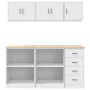 Armarios 6 uds para garaje madera de ingeniería blanco by , Armarios industriales - Ref: Foro24-3328350, Price: 307,93 €, Dis...