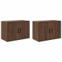 Armarios de pared 2 uds para garaje madera marrón roble by , Armarios industriales - Ref: Foro24-860656, Price: 72,02 €, Disc...