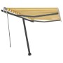 Retractable manual awning with yellow and white LED lights 300x250 cm by vidaXL, Awnings - Ref: Foro24-3069703, Price: 379,58...