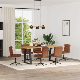 Sillas de comedor 6 uds cuero sintético marrón de , Sillas de comedor - Ref: Foro24-3315709, Precio: 372,41 €