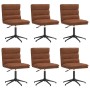 Sillas de comedor 6 uds cuero sintético marrón de , Sillas de comedor - Ref: Foro24-3315709, Precio: 372,41 €