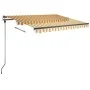 Einziehbare manuelle Markise mit gelben und weißen LED 300x250 cm von vidaXL, Markisen - Ref: Foro24-3069703, Preis: 380,50 €...