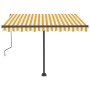 Einziehbare manuelle Markise mit gelben und weißen LED 300x250 cm von vidaXL, Markisen - Ref: Foro24-3069703, Preis: 379,58 €...