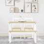 Juego de comedor Panama 4 pzas madera maciza de pino blanco von , Möbelsets für Küchen und Esszimmer - Ref: Foro24-3345169, P...