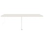 Cremefarbene manuell ausziehbare Fußmarkise 600 x 350 cm von vidaXL, Markisen - Ref: Foro24-3069677, Preis: 700,97 €, Rabatt: %