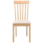 Sillas de comedor con cojines 2uds madera maciza natural caucho by , dining chairs - Ref: Foro24-4102389, Price: 116,56 €, Di...