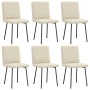 Sillas de comedor 6 unidades cuero sintético color crema by , dining chairs - Ref: Foro24-3315484, Price: 255,61 €, Discount: %