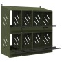 Nido para gallinas con 8 compartimentos de metal verde oliva von , Käfige und Lebensräume für Kleintiere - Ref: Foro24-864349...