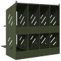 Nido para gallinas con 8 compartimentos de metal verde oliva von , Käfige und Lebensräume für Kleintiere - Ref: Foro24-864349...