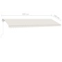 Cremefarbene manuell ausziehbare Fußmarkise 600 x 350 cm von vidaXL, Markisen - Ref: Foro24-3069677, Preis: 700,97 €, Rabatt: %