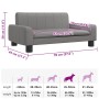 Cama para perros de cuero sintético gris 70x45x30 cm by , Beds for dogs - Ref: Foro24-171866, Price: 78,38 €, Discount: %