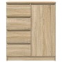 Aparador con cajones roble Sonoma 71x35x84 cm madera ingeniería de , Aparadores - Ref: Foro24-861582, Precio: 103,31 €, Descu...
