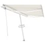 Automatic awning with LED and wind sensor cream 450x300 cm by vidaXL, Awnings - Ref: Foro24-3069572, Price: 713,52 €, Discoun...