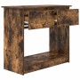 Mesa consola con cajones roble ahumado 85,5x38,5x74,5 cm de , Mesas auxiliares - Ref: Foro24-861395, Precio: 64,64 €, Descuen...