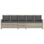 Sofá de jardín con cojines 5 plazas ratán sintético gris claro by , Garden sets - Ref: Foro24-4104117, Price: 298,89 €, Disco...