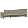 Sofá de jardín con cojines 5 plazas ratán sintético gris claro by , Garden sets - Ref: Foro24-4104117, Price: 298,89 €, Disco...