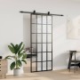 Puerta corredera con set herrajes negro 90x205 cm vidrio ESG von , Türen - Ref: Foro24-3375794, Preis: 251,14 €, Rabatt: %