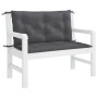 Cojín de banco de jardín tela Oxford antracita 100x(50+50)x7 cm von , Kissen für Stühle und Sofas - Ref: Foro24-314992, Preis...
